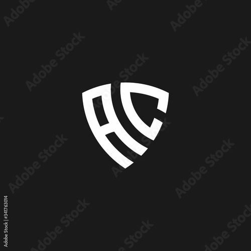 AC monogram logo with shield shape