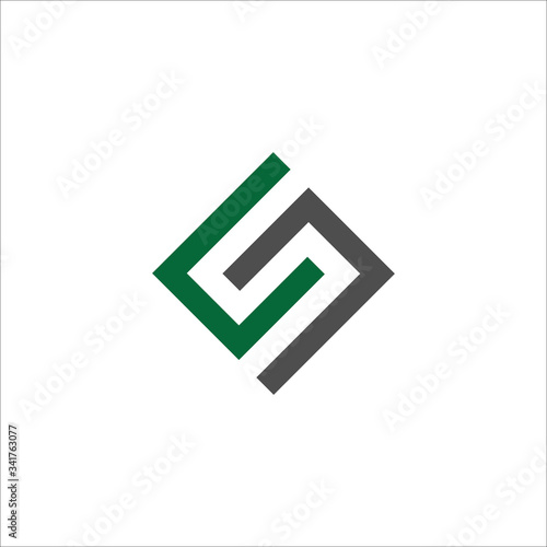 Initial letter cn or nc logo vector design templates