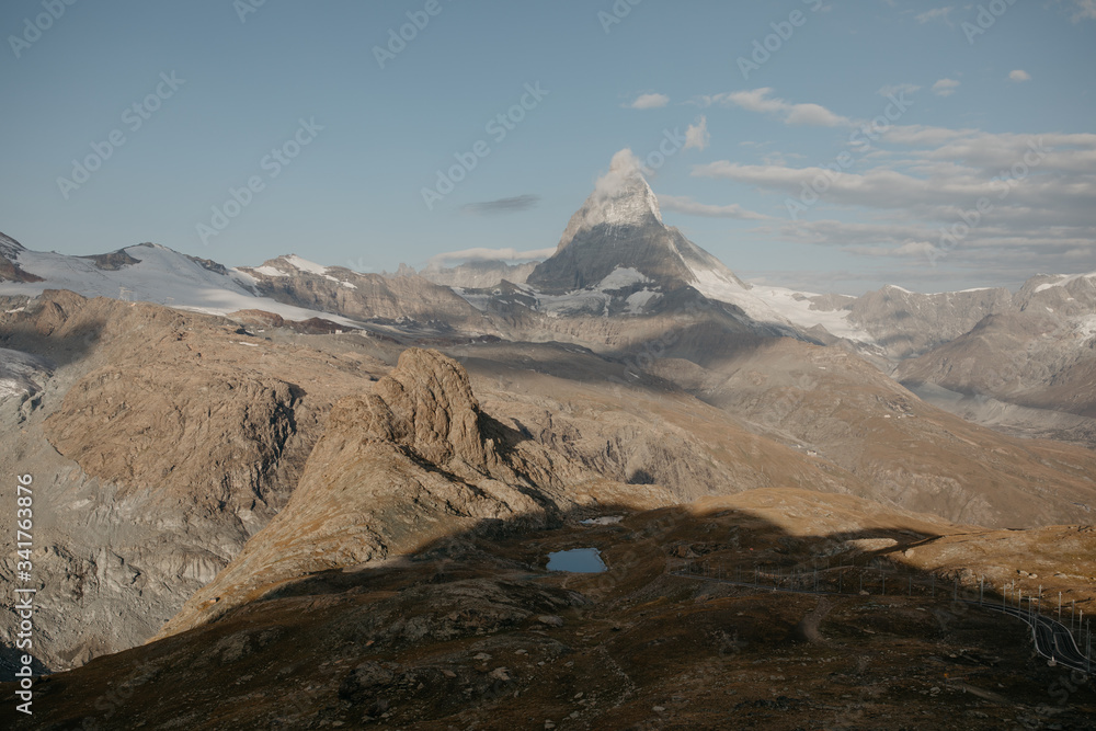 Matterhorn mountain landscape in the Switzerland