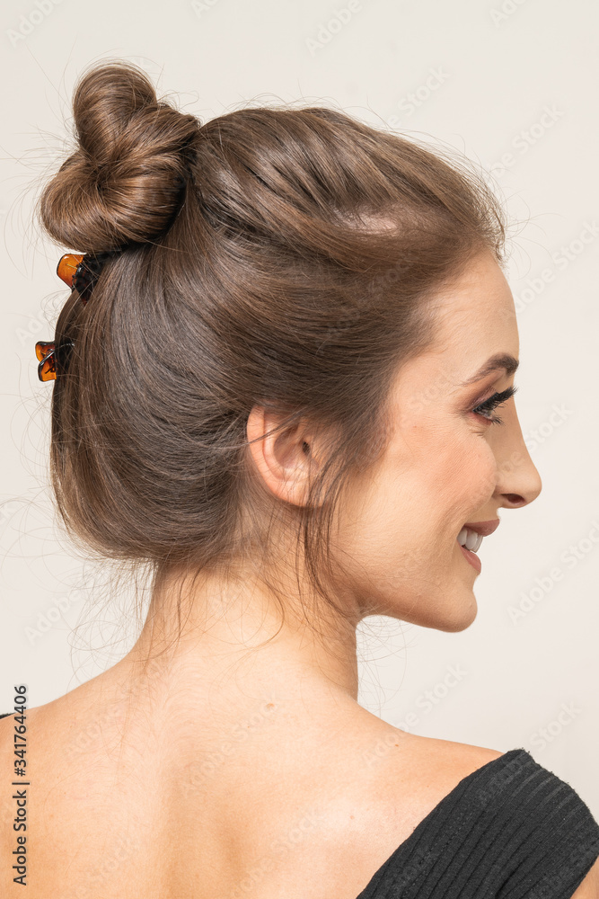 Model With Hair Clips Model With Hair Clips