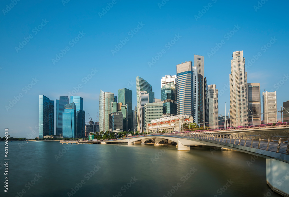 Landscape of Singapore city in day morning time