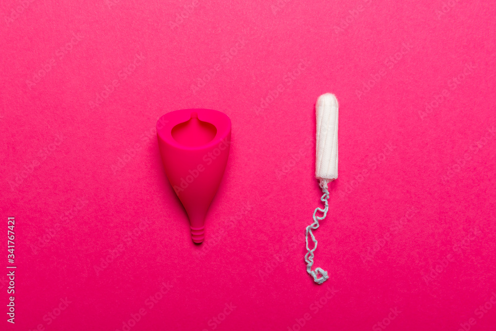 Hygiene items for womens critical days, such as menstrual cup and a