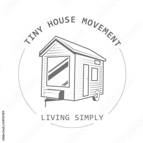Off grid tiny house on wheels - trailer hovel, traveling hut or cabin
