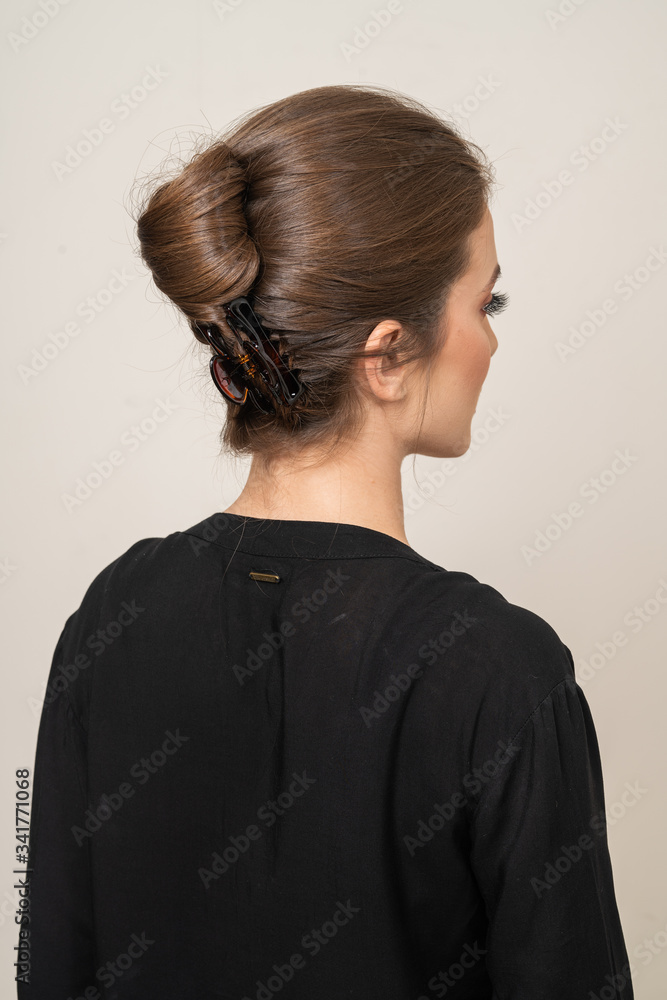 Model With Hair Clips Model With Hair Clips