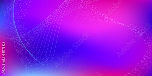 Screen Wallpaper Design. Abstract Big Data Background. Electric Circuit Background. Abstract Blue, Violet Waves on the Colorful.