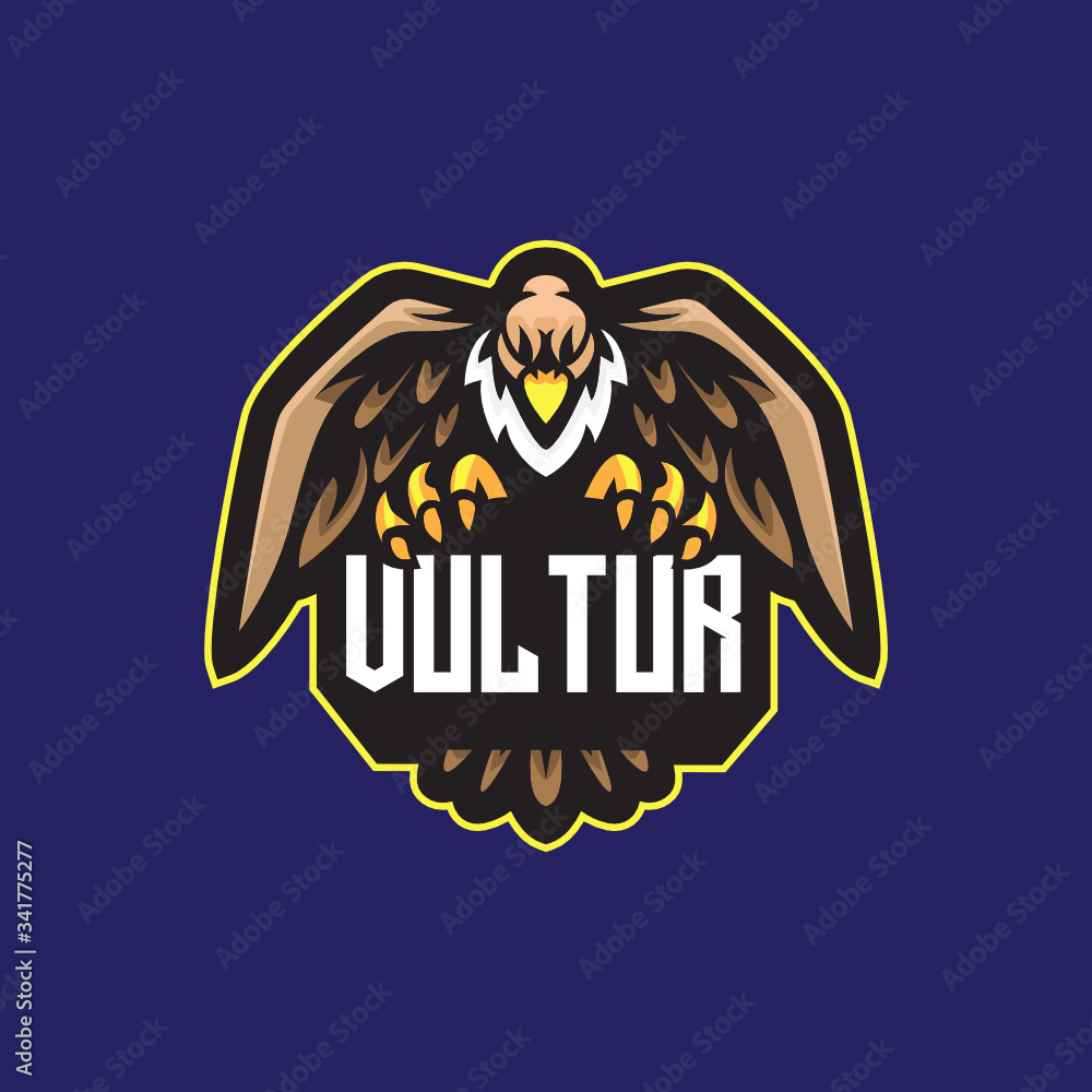 Fototapeta premium Vulture Eagle Owl Phoenix Falcon Cardinal Bird esport mascot emblem logo design vector template