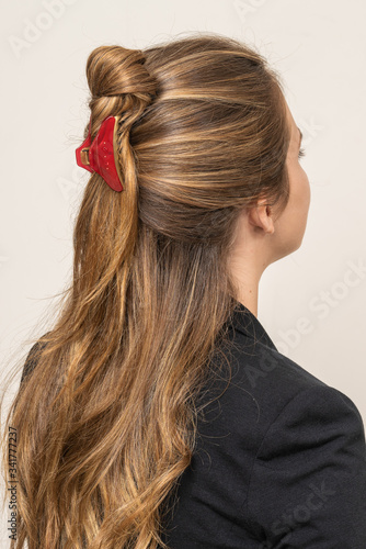 Model With Hair Clips