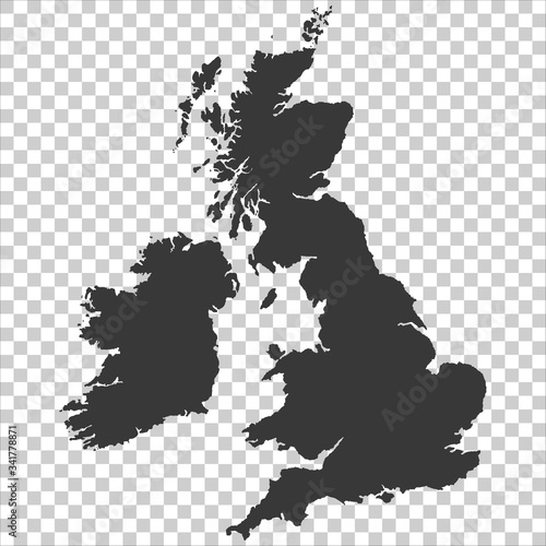 Map of Great Britain. UK map, vector illustration