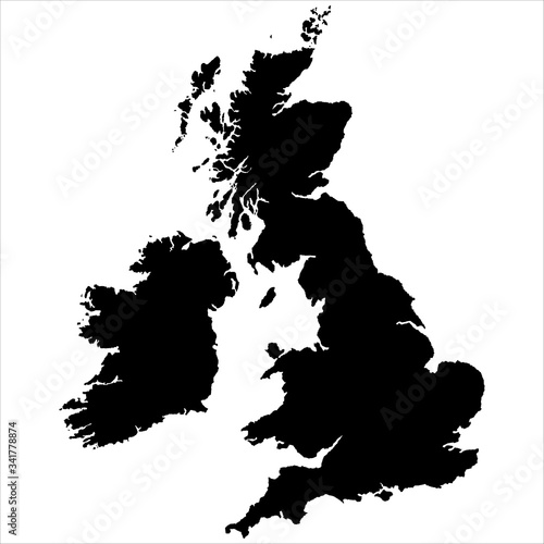 Map of Great Britain. UK map, vector illustration
