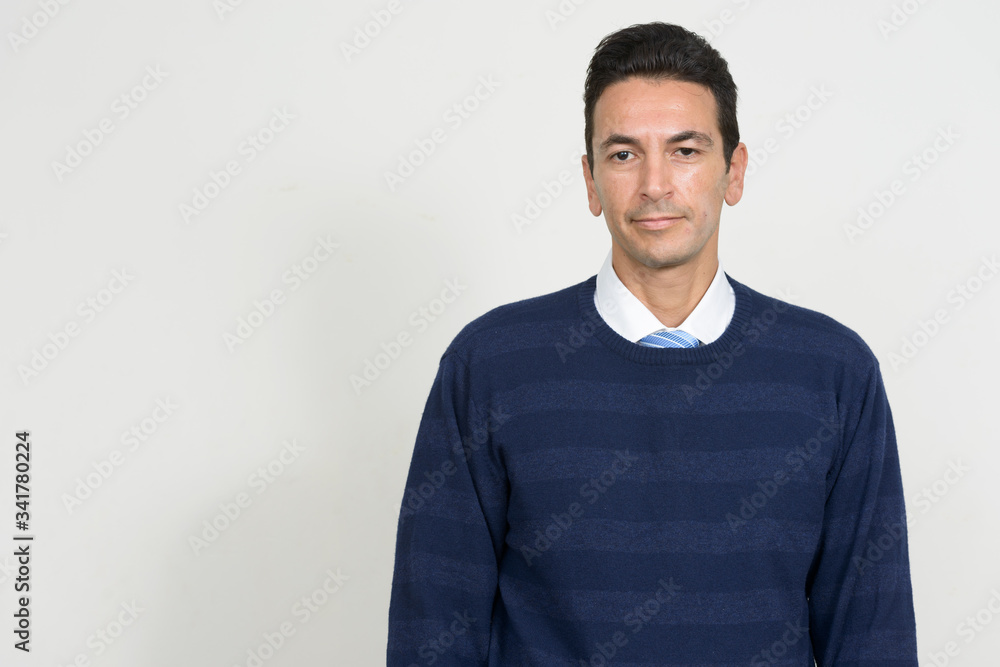 Portrait of mature handsome man looking at camera Portrait of mature handsome man looking at camera