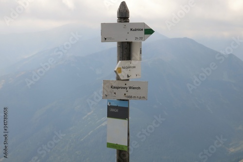 szczyt tatry drogowskaz góry photo