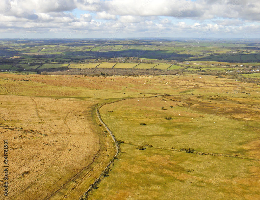 Aerial view of Dartmoor, Devon Aerial view of Dartmoor, Devon