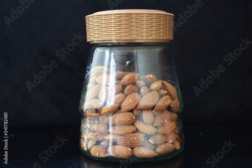 glass jar with beans