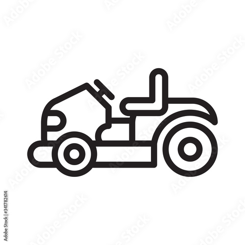lawn mower icon vector symbol template