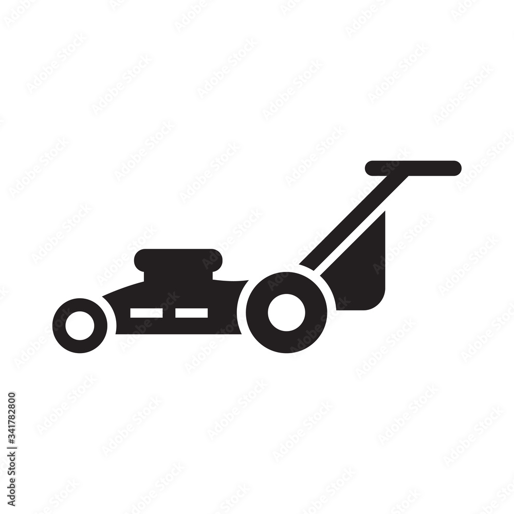 lawn mower icon vector symbol template lawn mower icon vector symbol template