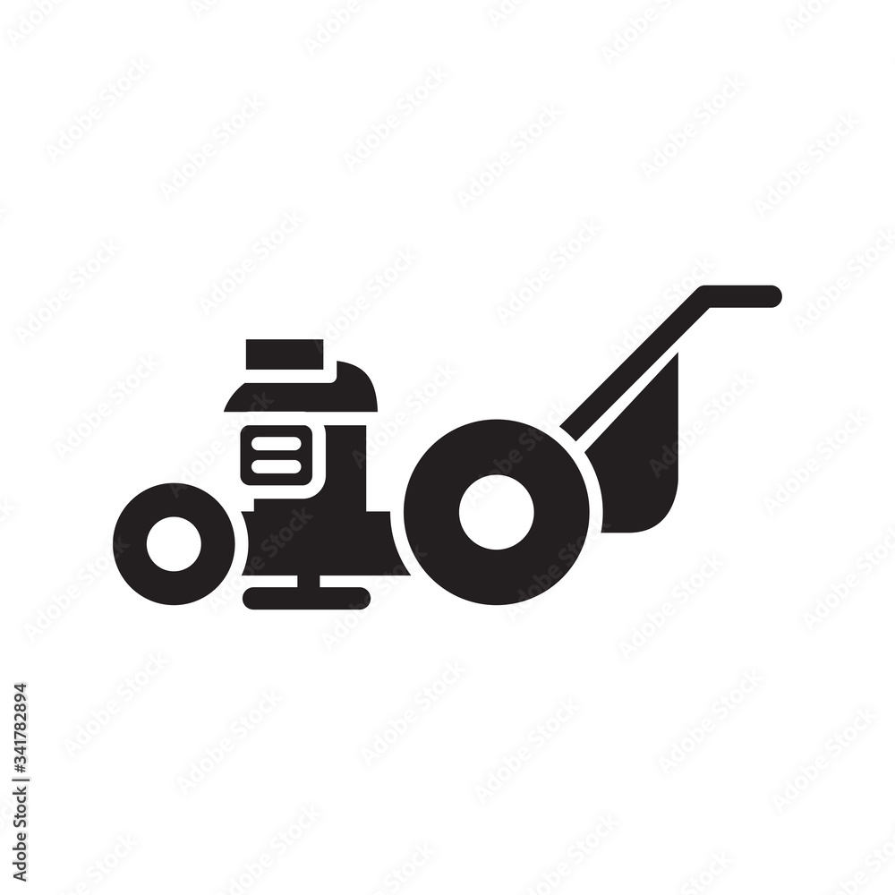 lawn mower icon vector symbol template lawn mower icon vector symbol template