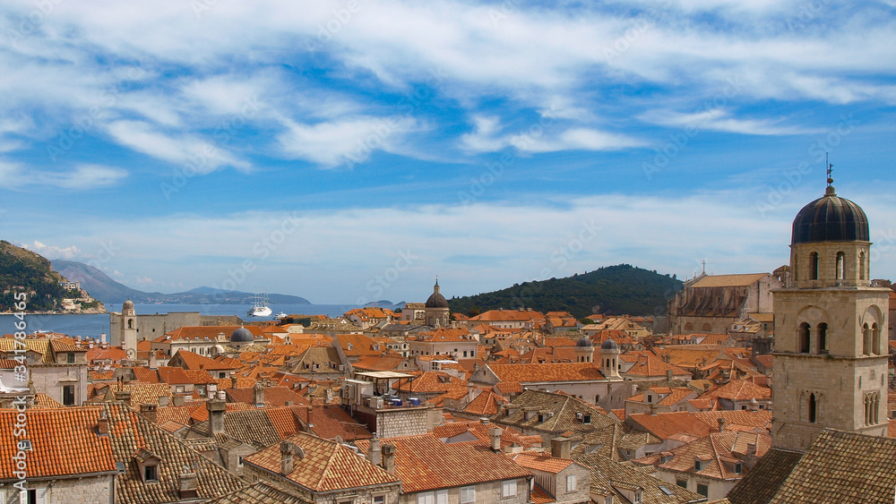 panorama of the old town of dubrovnik croatia