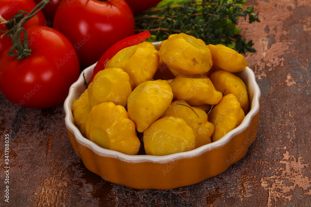 Tasty marinated patisson Tasty marinated patisson