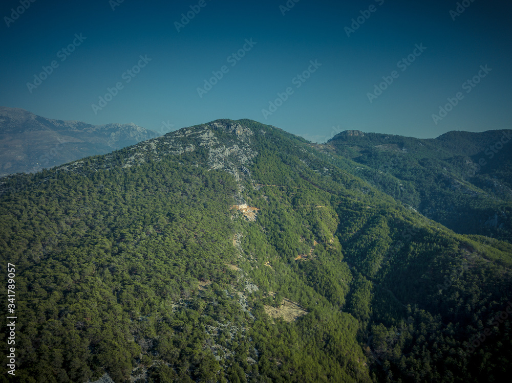 Naklejka premium Mountains from a bird's-eye view