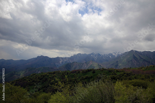 Tian Shan mountains view near Sary-Chelek lake, Kyrgyzia