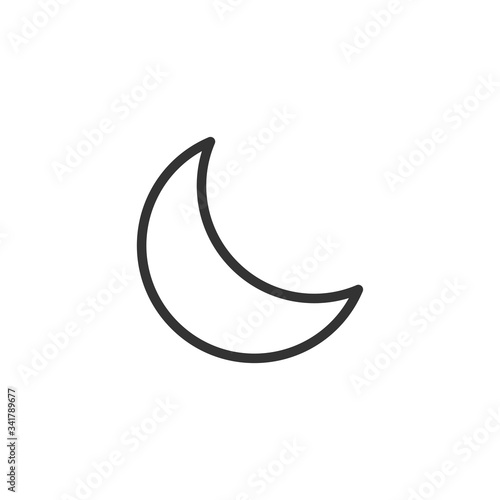 Moon icon. Night symbol. Vector Illustration