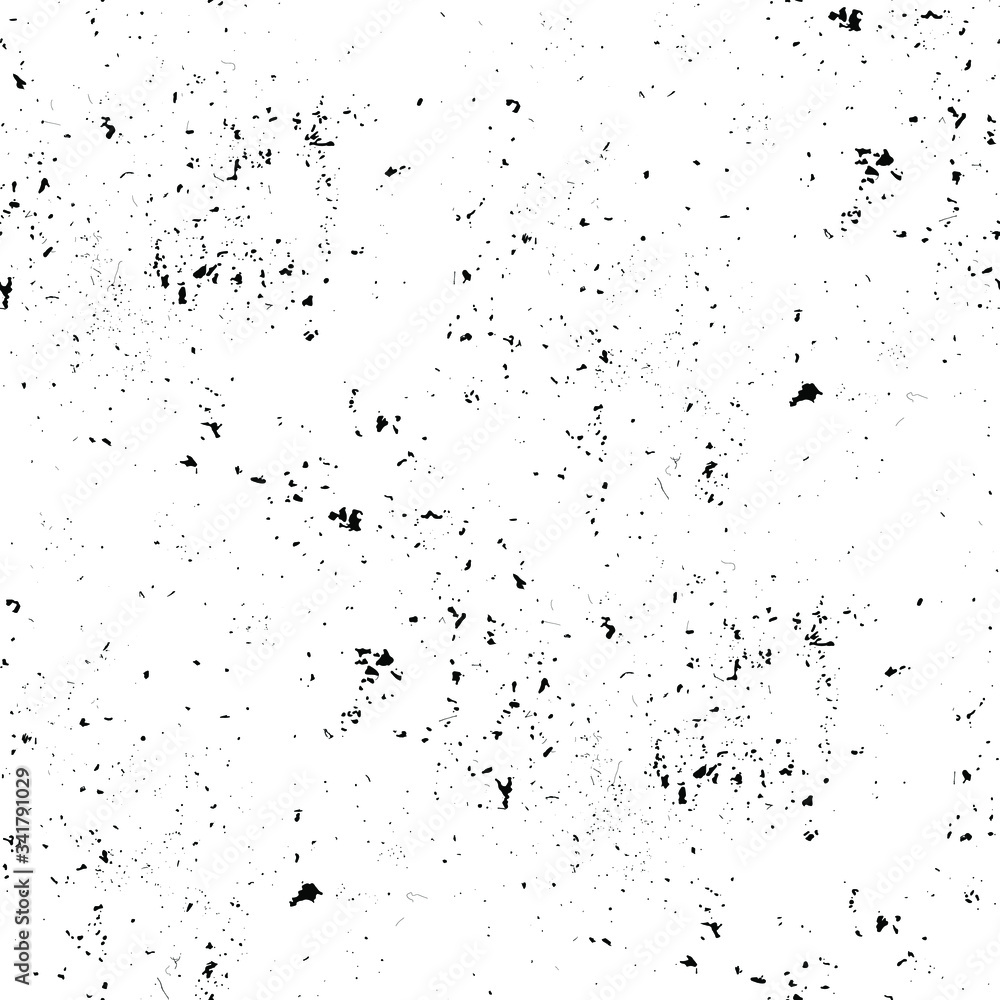 Seamless distressed grunge texture of black grain, speckles