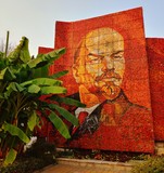 Post soviet mosaic of Lenin in Sochi