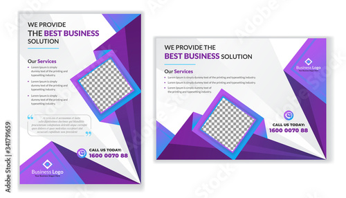 Flyer design template or corporate business brochure design