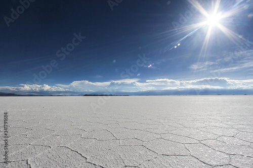 Uyuni salt desert in Bolivia 