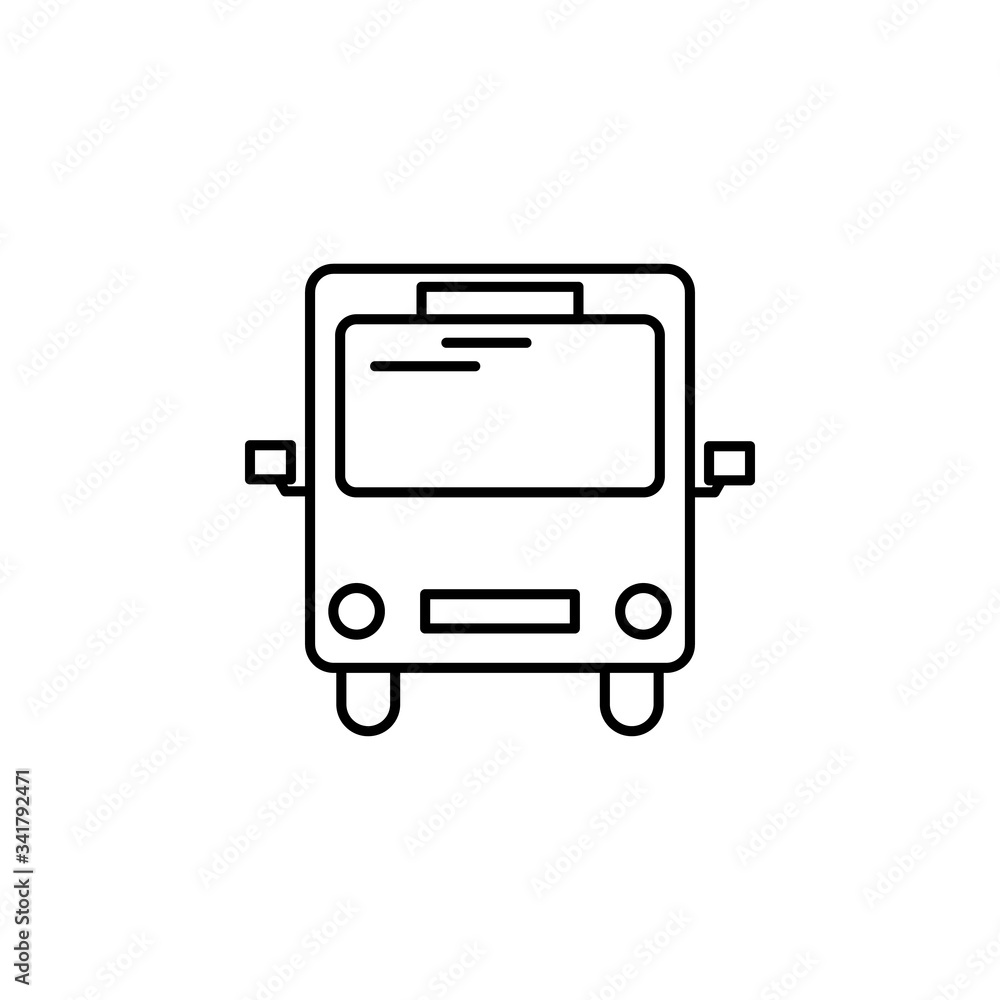 bus line illustration icon on white background bus line illustration icon on white background