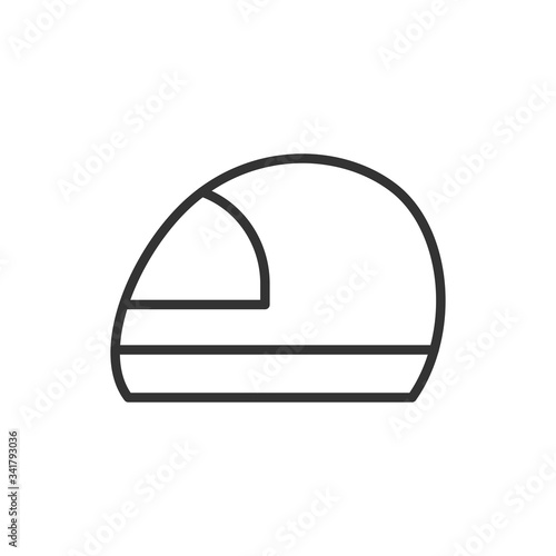 Racing helmet icon. Vector Illustration