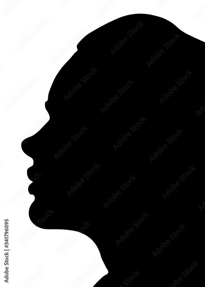 male, female,  profile picture, silhouette. Of the page	