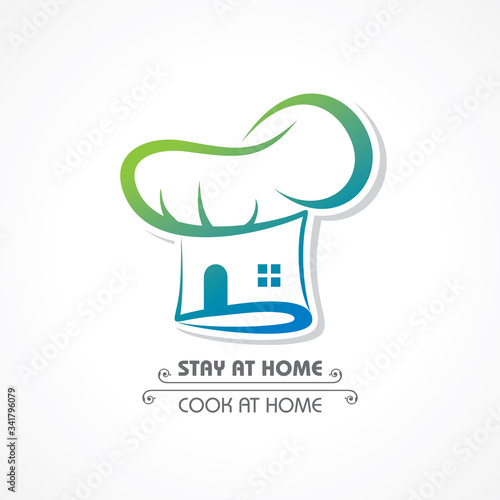 Illustration for Stay Home And Cook Food Concept