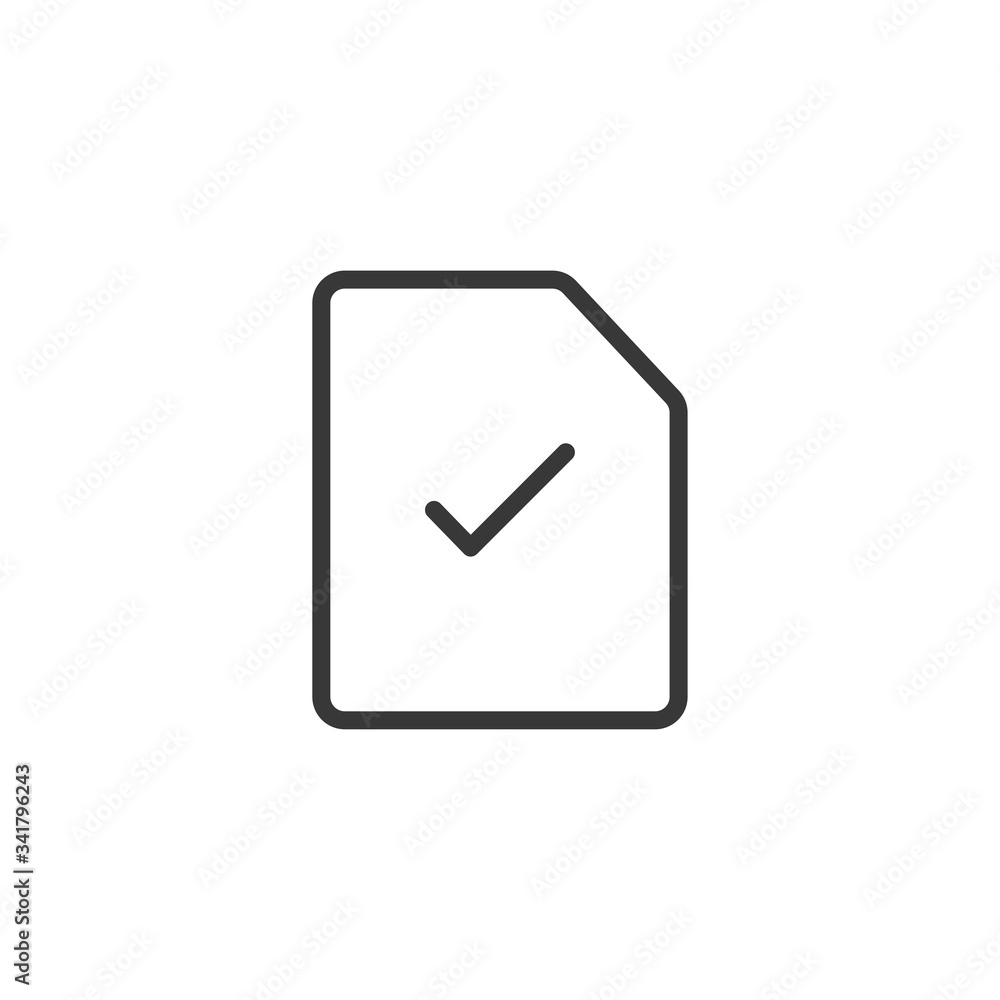 File with tick icon. Document symbol. Vector Illustration File with tick icon. Document symbol. Vector Illustration