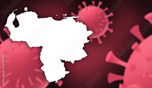 Venezuela  corona virus update with  map on corona virus background report new case total deaths new deaths serious critical active cases total recovered virus spread  Wuhan China