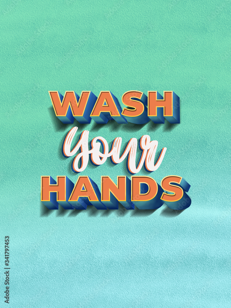 Wash Your Hands Digital Download Printable Poster Ready to Print