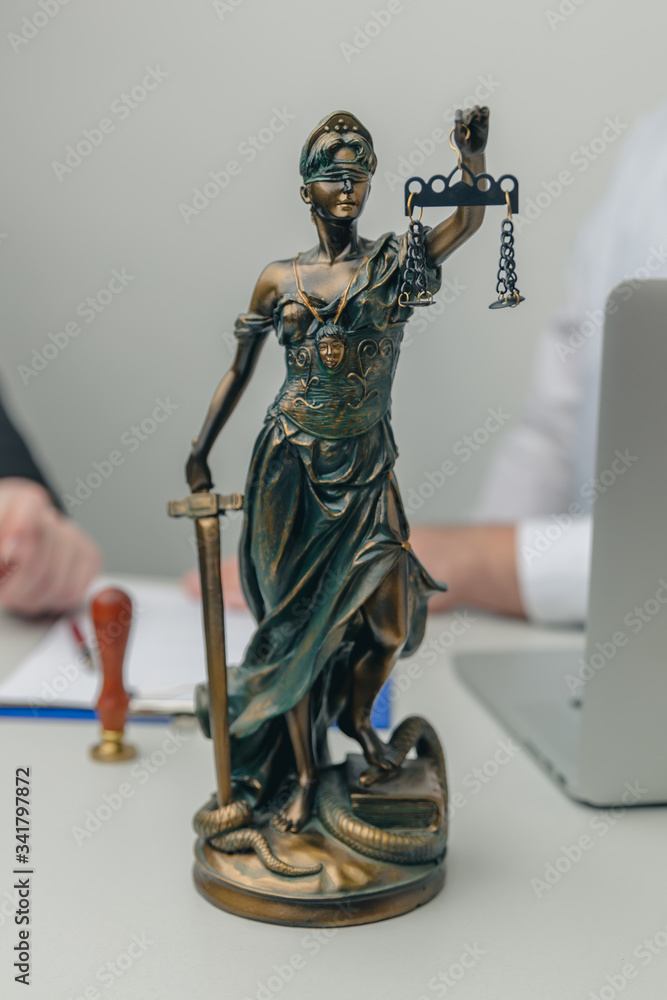 Closeup view of Themis. Legal meeting concept Closeup view of Themis. Legal meeting concept