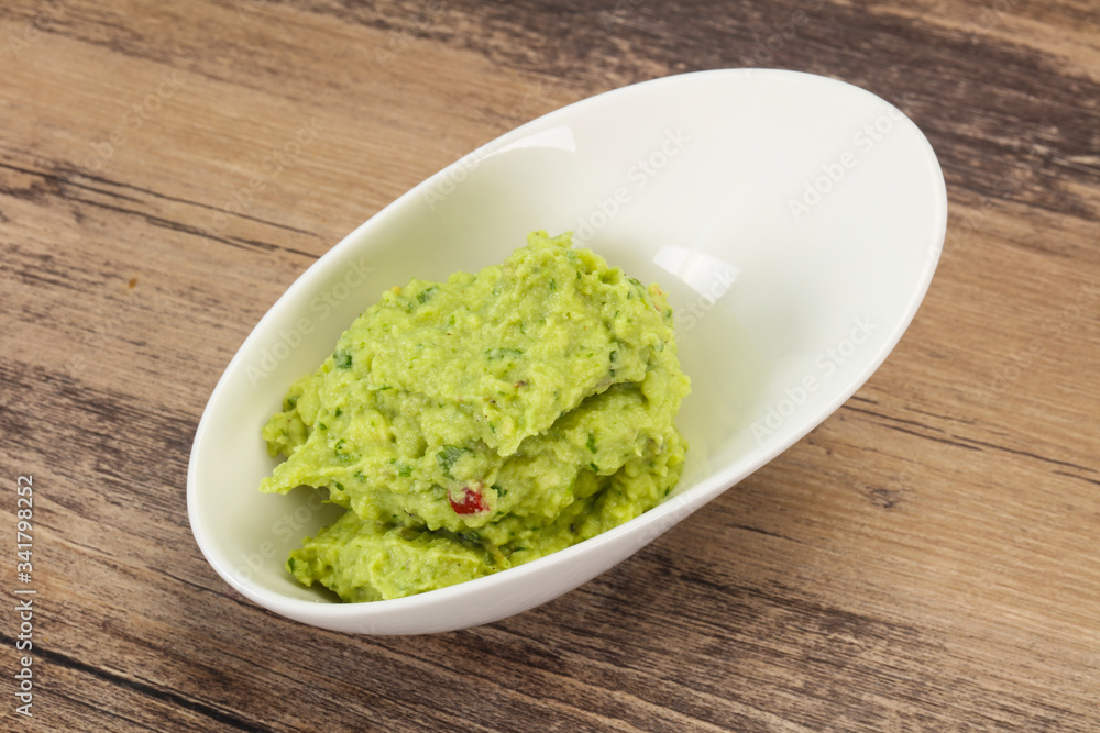 Avocado guacamole sauce with chili pepper Avocado guacamole sauce with chili pepper