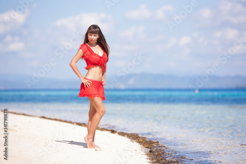 Philippines, woman in red underwear