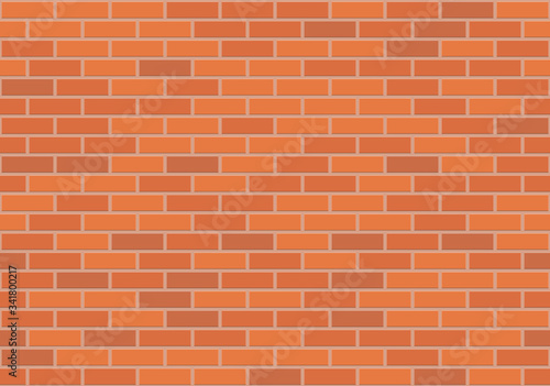 Brown brick wall seamless pattern. Vector illustration