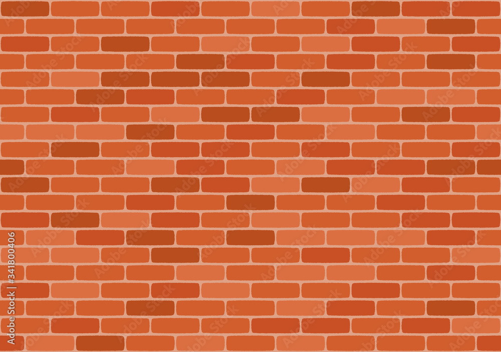 Naklejka premium Brown brick wall seamless pattern. Vector illustration