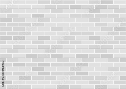 White brick wall seamless pattern. Vector illustration