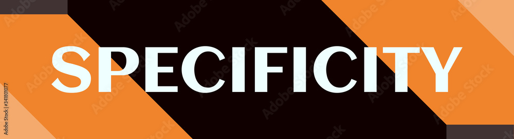 Fototapeta premium Specificity - text written on simple clear background