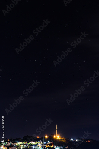 Stars in the sky of the city of Teresópolis