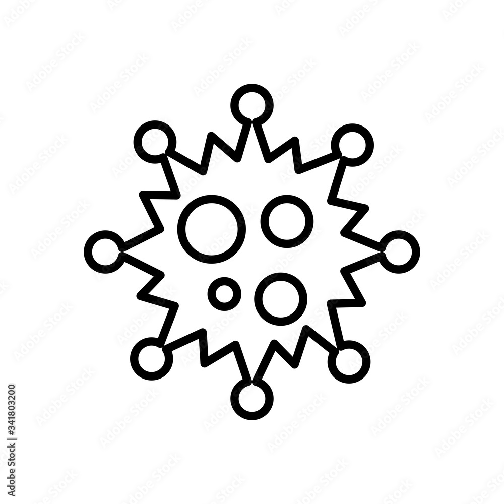 coronavirus symbol icon, line style coronavirus symbol icon, line style