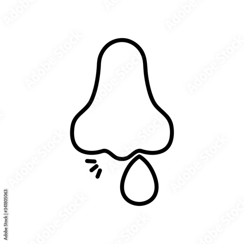 runny nose icon, line style