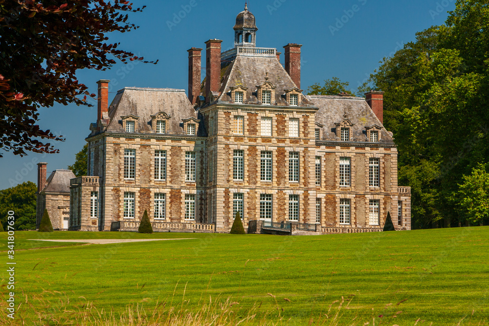 Schloss Balleroy Westseite in der Normandie in Frankreich