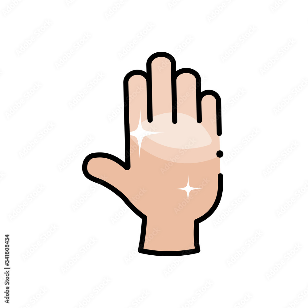clean hand icon, line color style clean hand icon, line color style