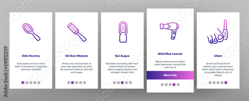 Callus Remover Tool Onboarding Icons Set Vector. Foot Rasp For Treatment Of Hard Skin, Callus Remover Hygiene Equipment, Electronic And Manual Brush Illustrations