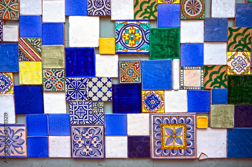 Obraz na płótnie Ceramic tiles in Seville w salonie